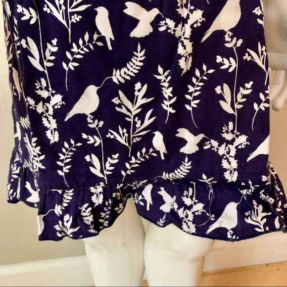 OSCAR DE LA RENTA Girls Cotton Poplin Bird Print Skirt Elastic Waist Ruffle Hem - Picture 15 of 16